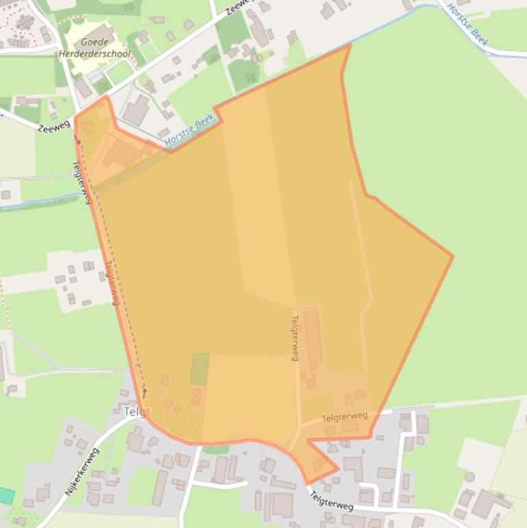 Kaart van postcodegebied 3853NS.