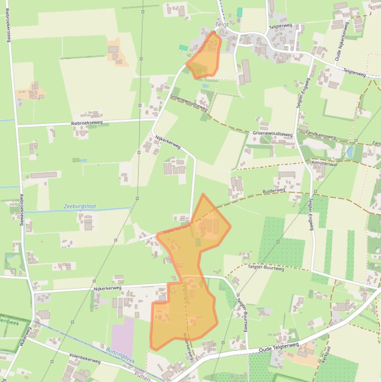 Kaart van postcodegebied 3853NT.