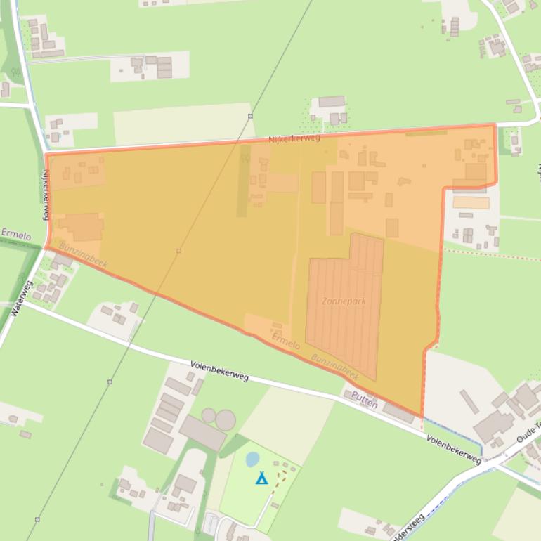 Kaart van postcodegebied 3853NV.