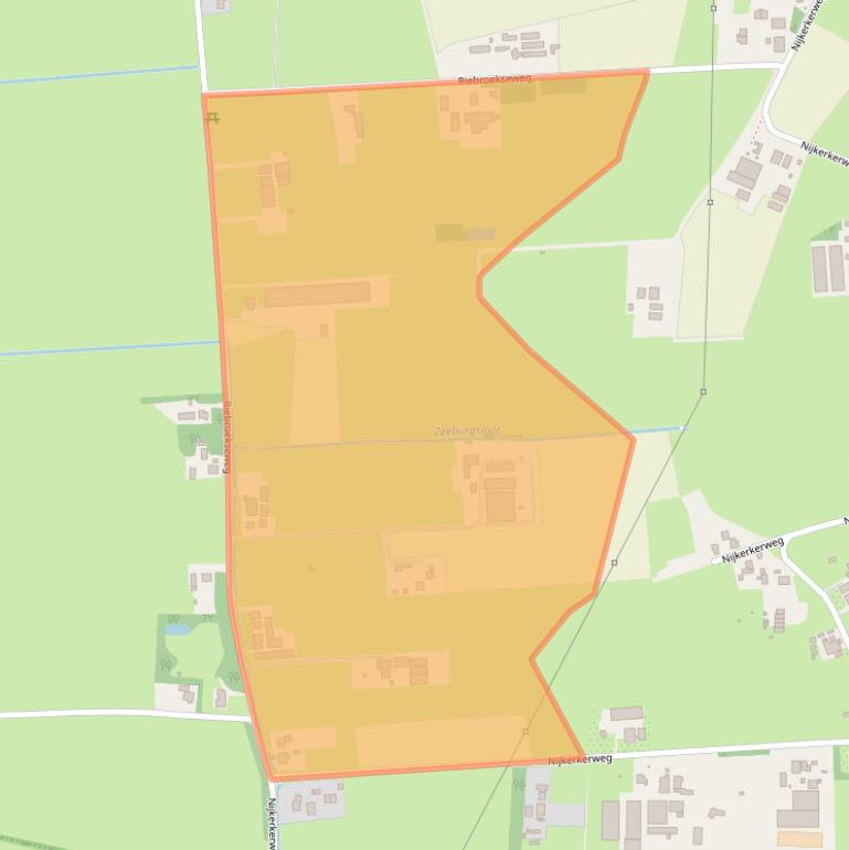 Kaart van postcodegebied 3853PB.