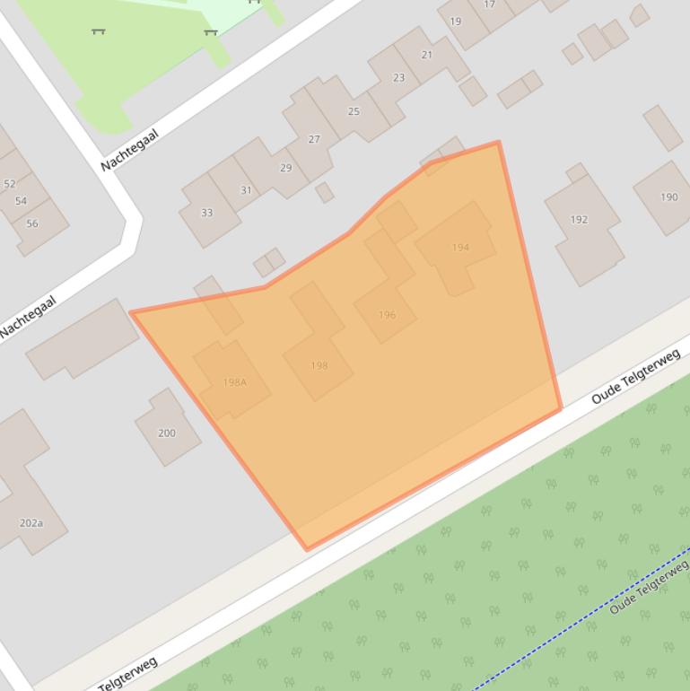 Kaart van postcodegebied 3853PJ.