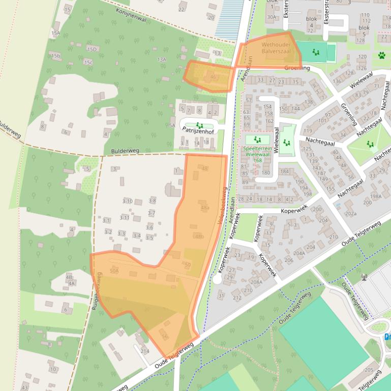 Kaart van postcodegebied 3853PR.