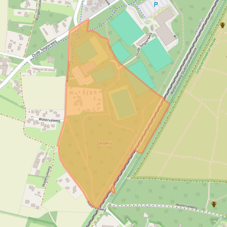 Kaart van postcodegebied 3853PT.