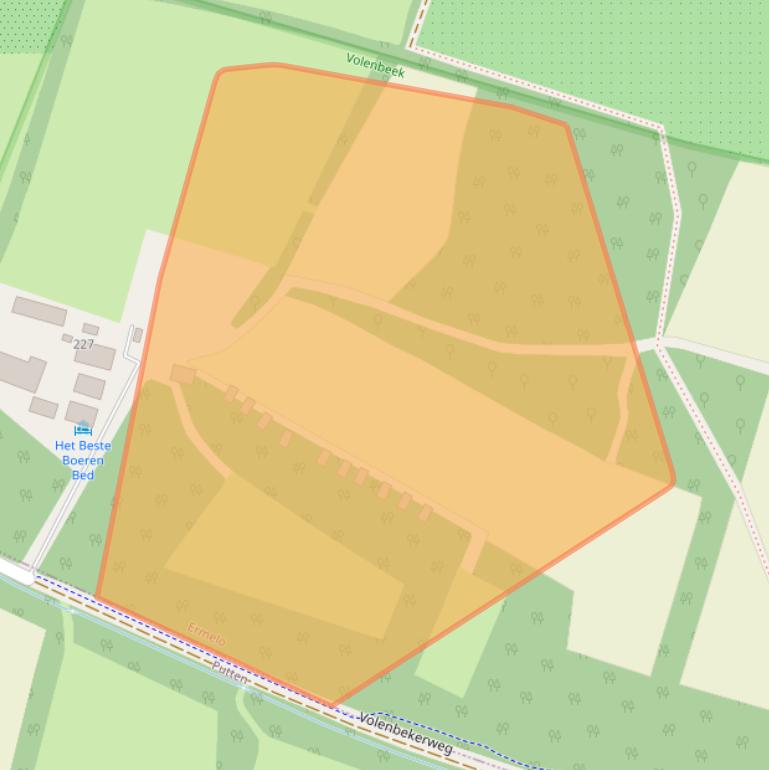 Kaart van postcodegebied 3853PX.