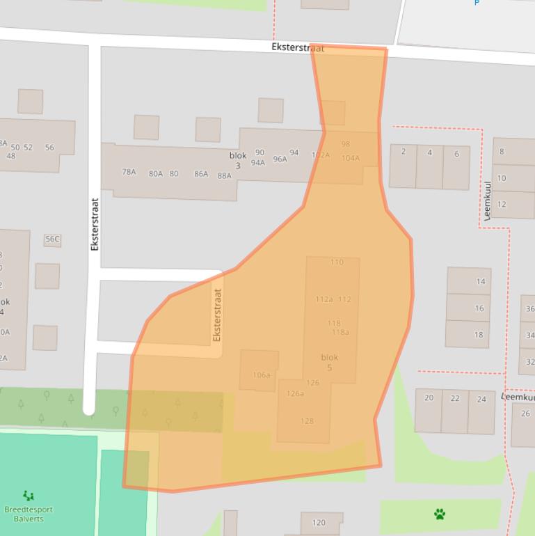 Kaart van postcodegebied 3853SK.