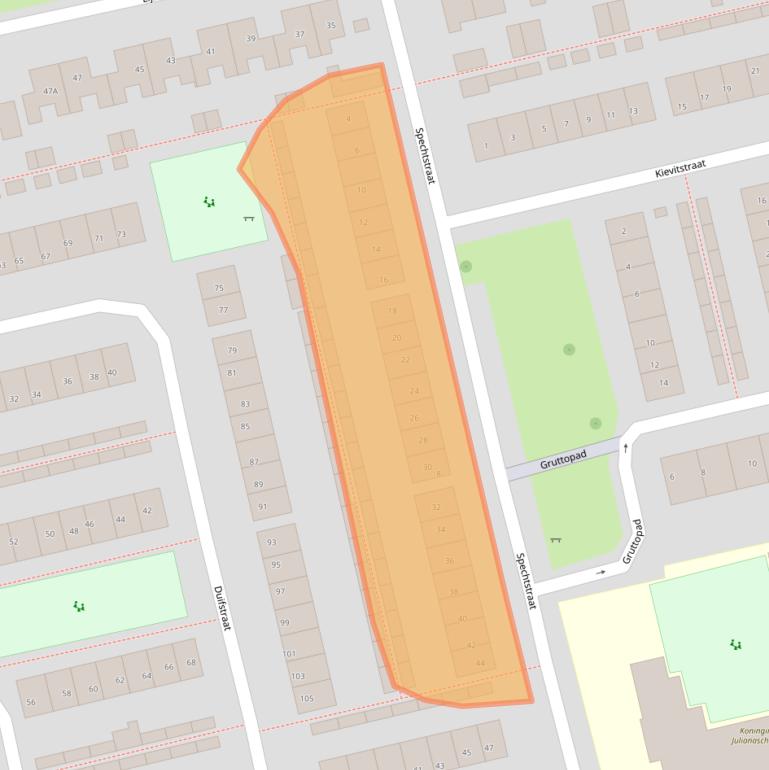 Kaart van postcodegebied 3853VC.