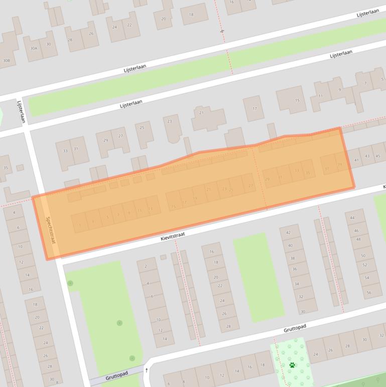 Kaart van postcodegebied 3853VG.