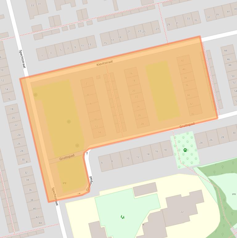 Kaart van postcodegebied 3853VL.