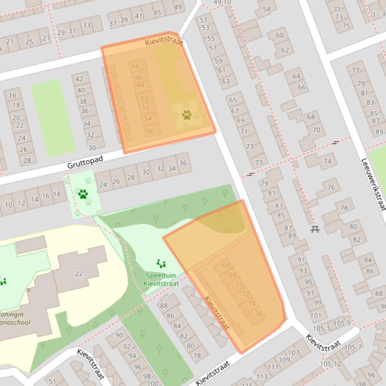 Kaart van postcodegebied 3853VM.