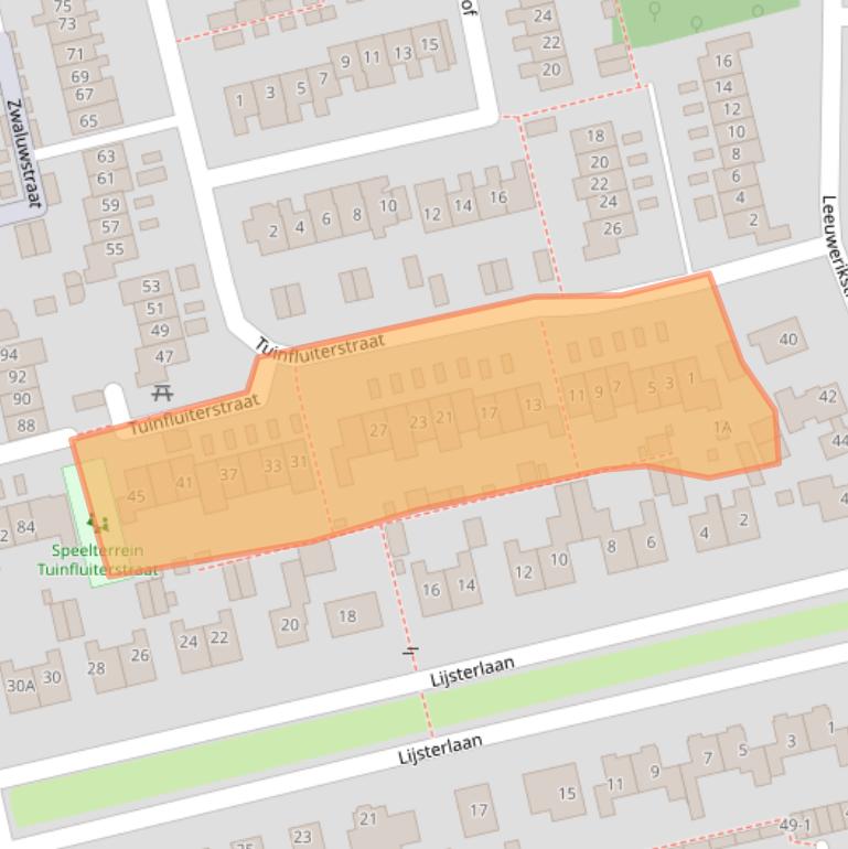 Kaart van postcodegebied 3853WB.