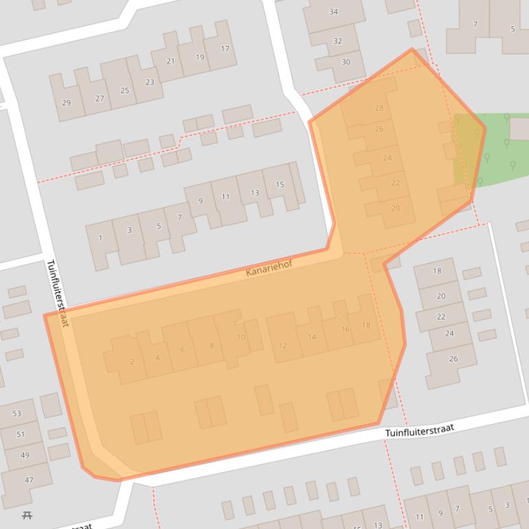 Kaart van postcodegebied 3853WK.