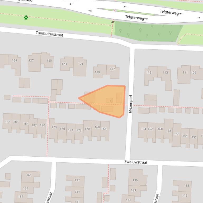 Kaart van postcodegebied 3853WR.