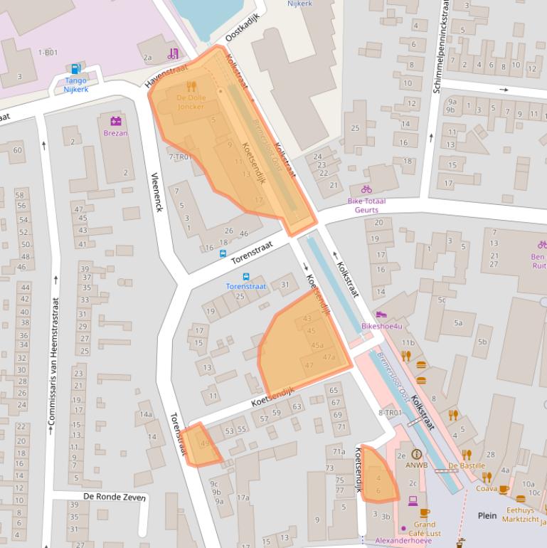 Kaart van postcodegebied 3861AG.