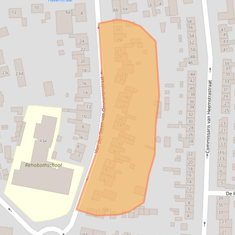 Kaart van postcodegebied 3861AV.