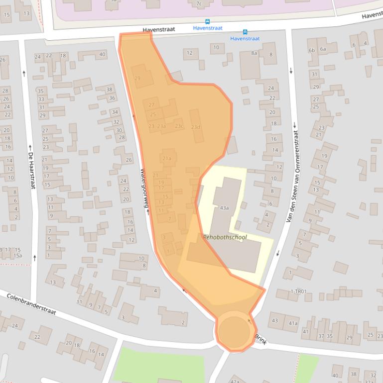 Kaart van postcodegebied 3861AX.