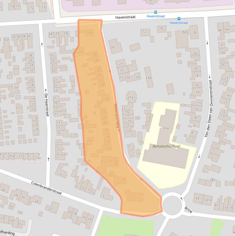 Kaart van postcodegebied 3861AZ.