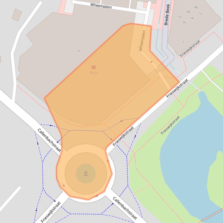 Kaart van postcodegebied 3861BA.