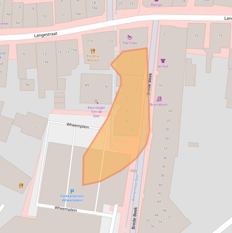 Kaart van postcodegebied 3861BC.