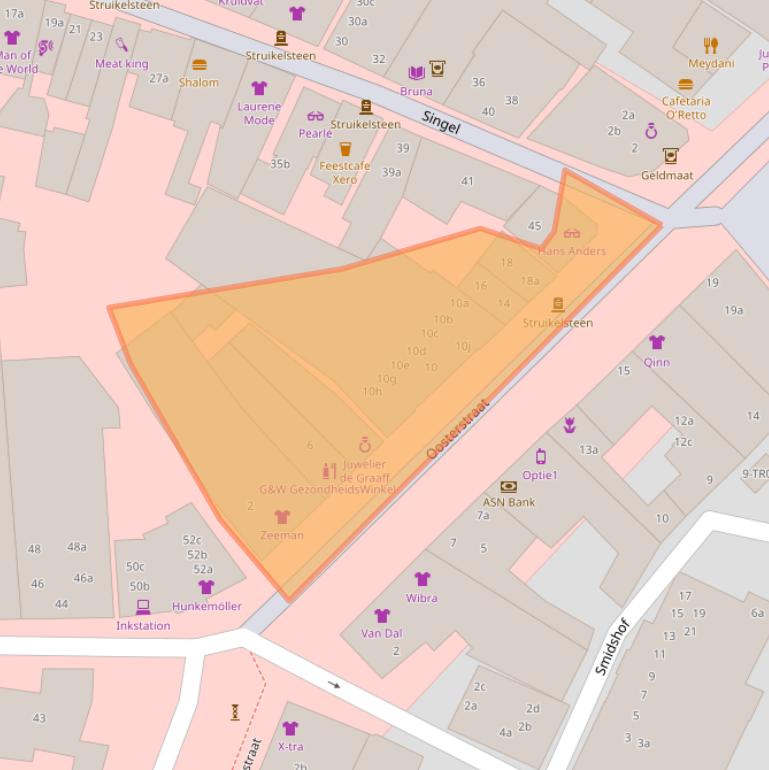 Kaart van postcodegebied 3861BJ.