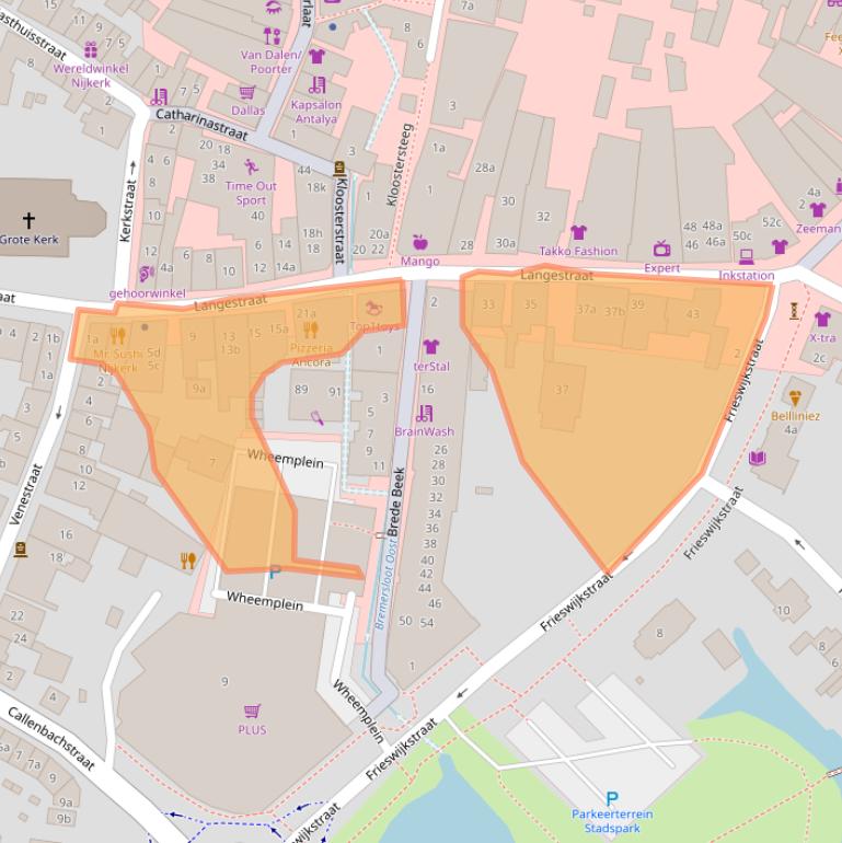 Kaart van postcodegebied 3861BM.