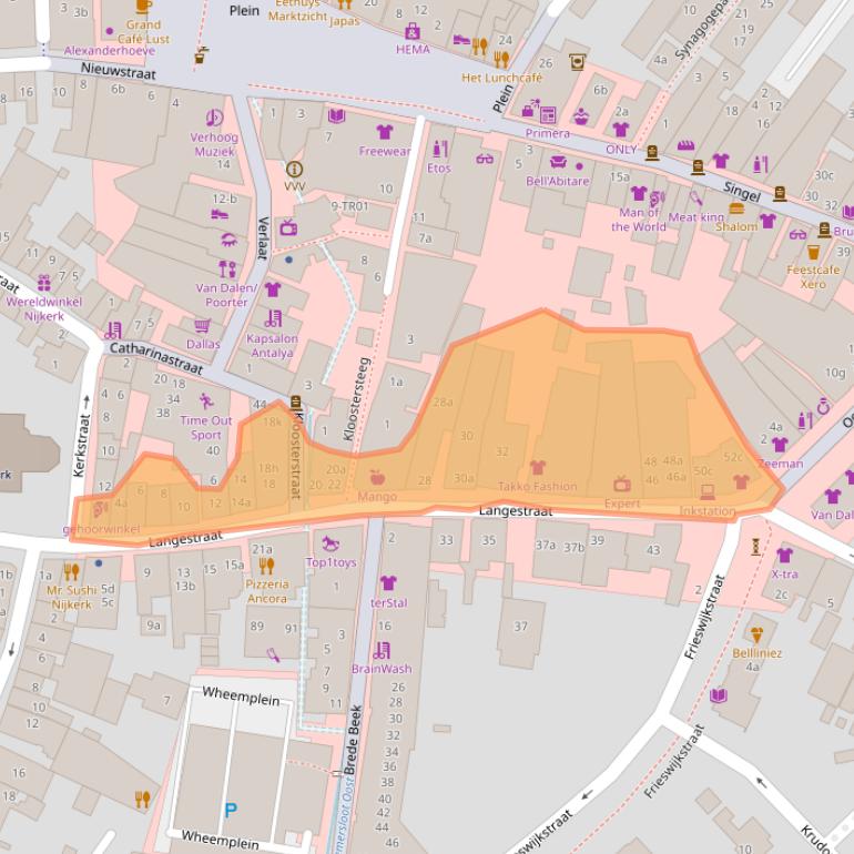 Kaart van postcodegebied 3861BN.