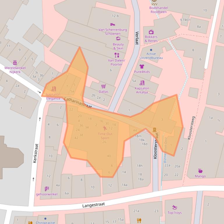 Kaart van postcodegebied 3861BP.