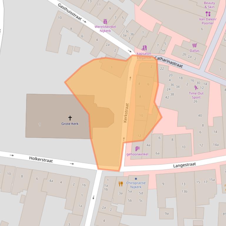 Kaart van postcodegebied 3861BR.