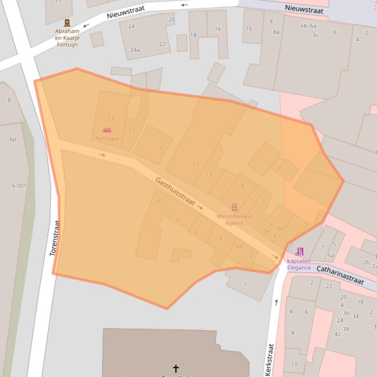 Kaart van postcodegebied 3861BS.