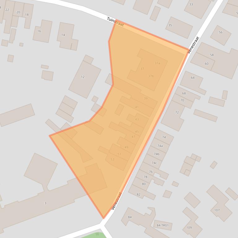 Kaart van postcodegebied 3861BW.