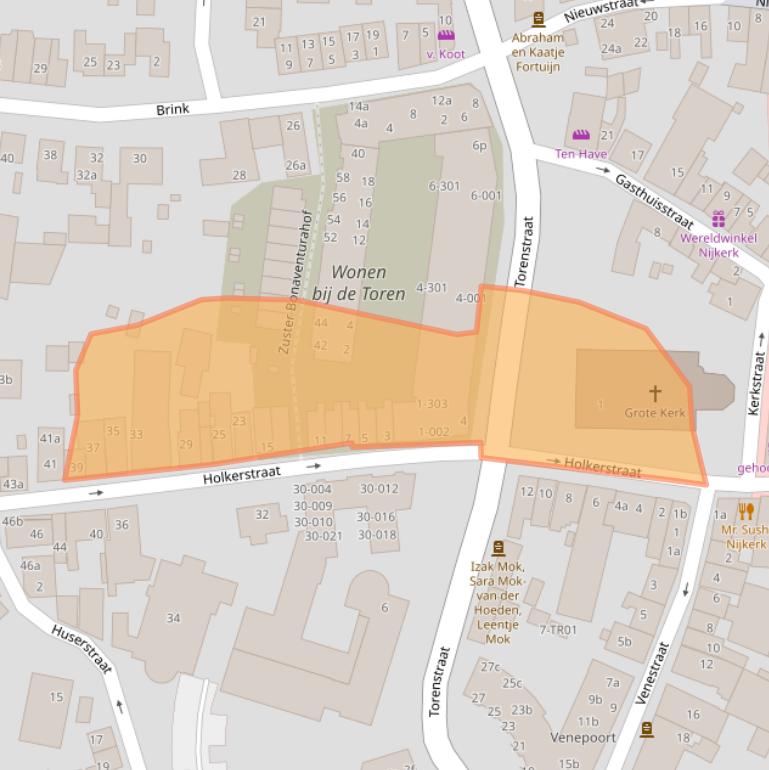 Kaart van postcodegebied 3861CC.