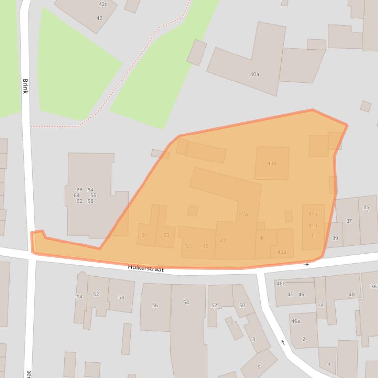 Kaart van postcodegebied 3861CD.