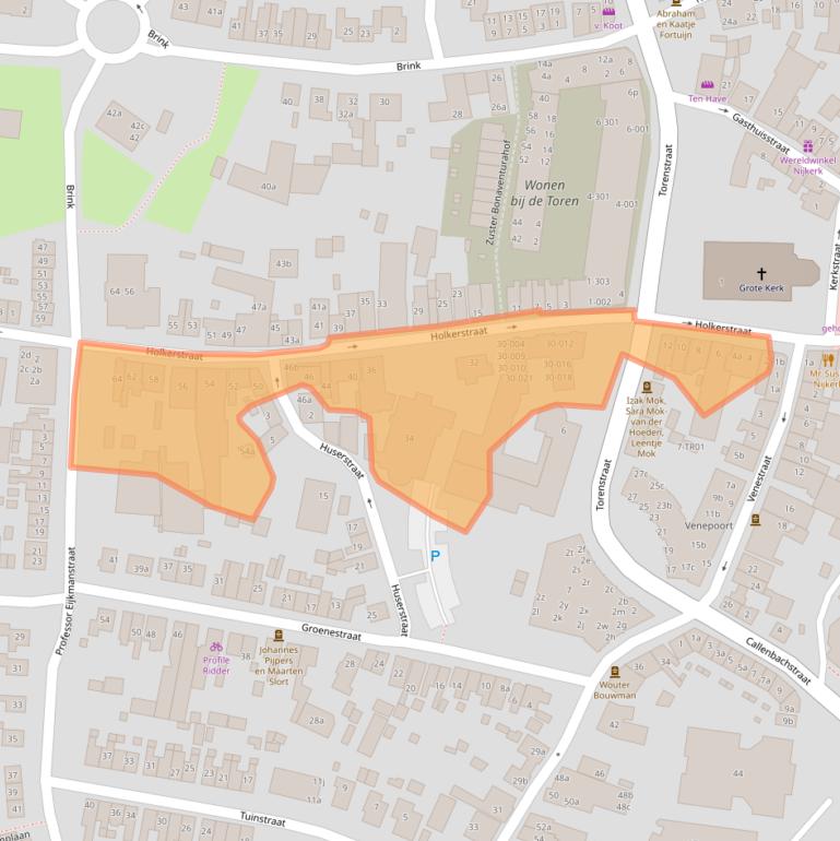 Kaart van postcodegebied 3861CE.