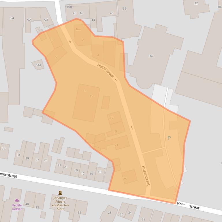 Kaart van postcodegebied 3861CJ.