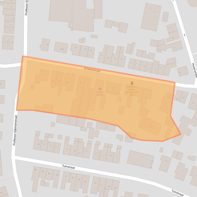 Kaart van postcodegebied 3861CN.