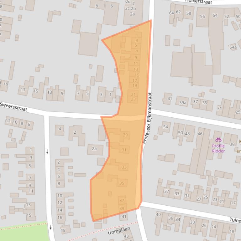 Kaart van postcodegebied 3861CP.