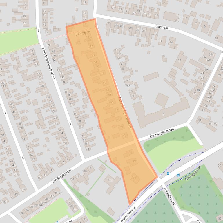 Kaart van postcodegebied 3861CR.