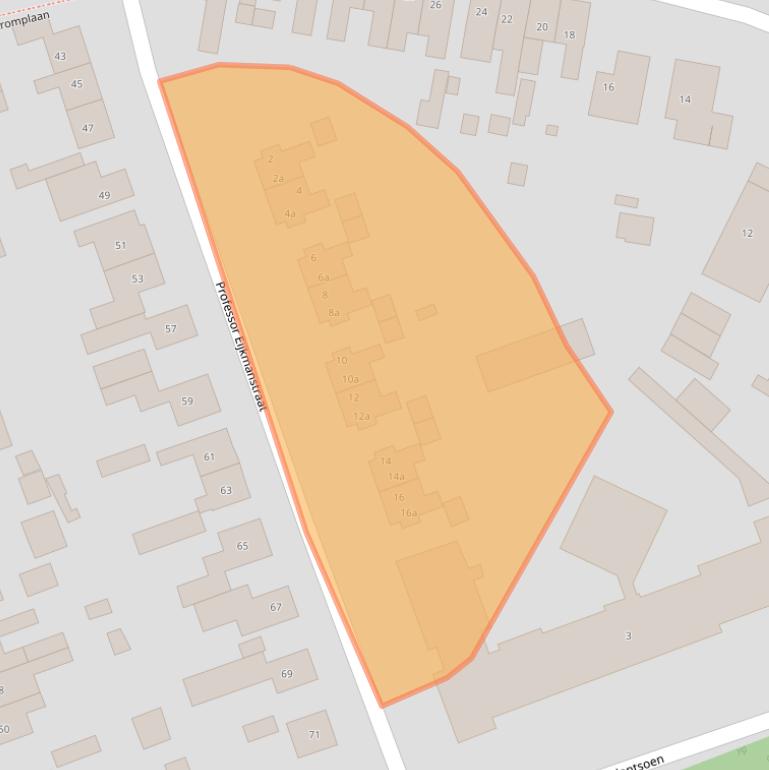 Kaart van postcodegebied 3861CS.