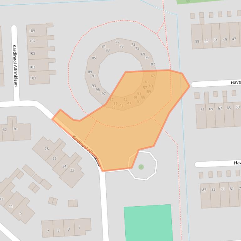 Kaart van postcodegebied 3861DB.