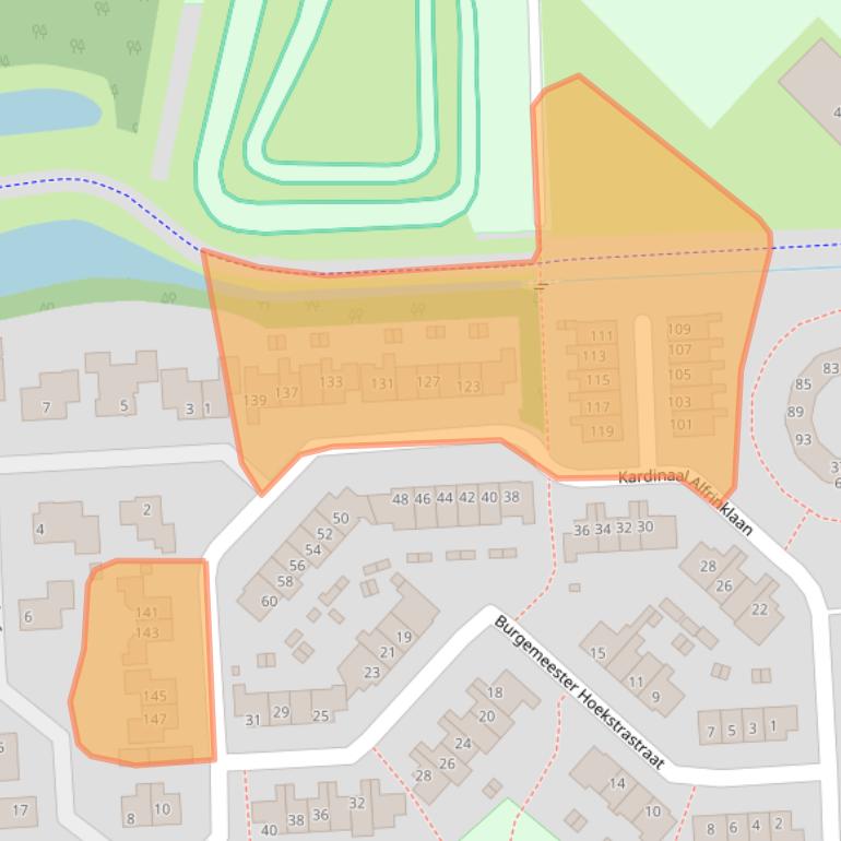 Kaart van postcodegebied 3861DD.