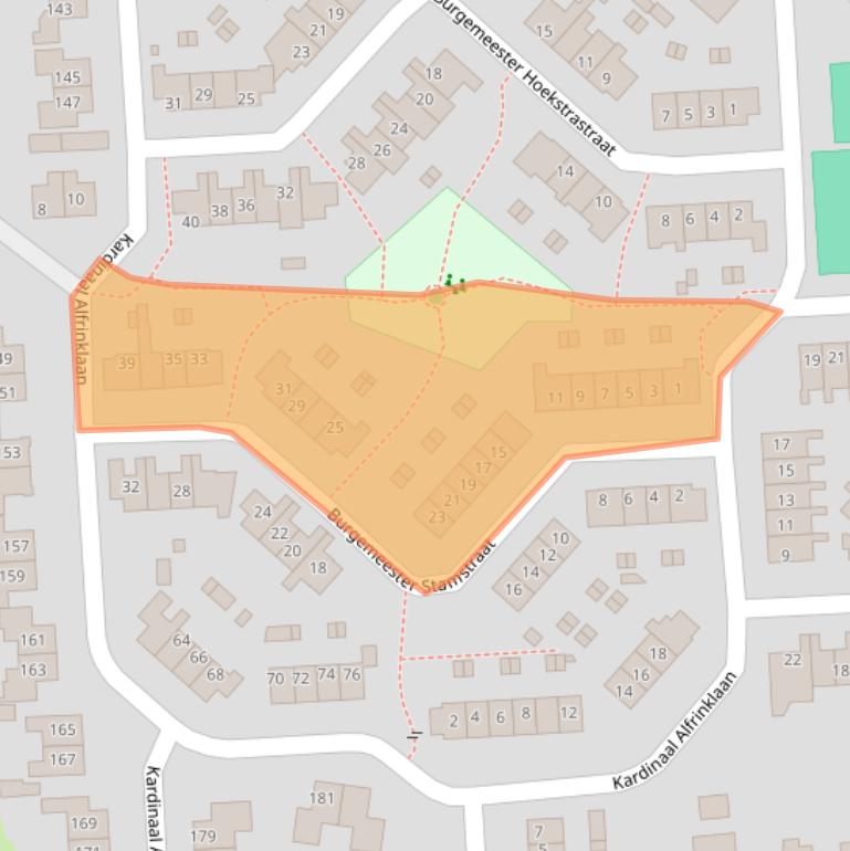 Kaart van postcodegebied 3861DK.