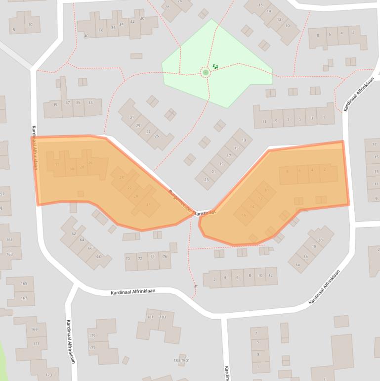 Kaart van postcodegebied 3861DL.