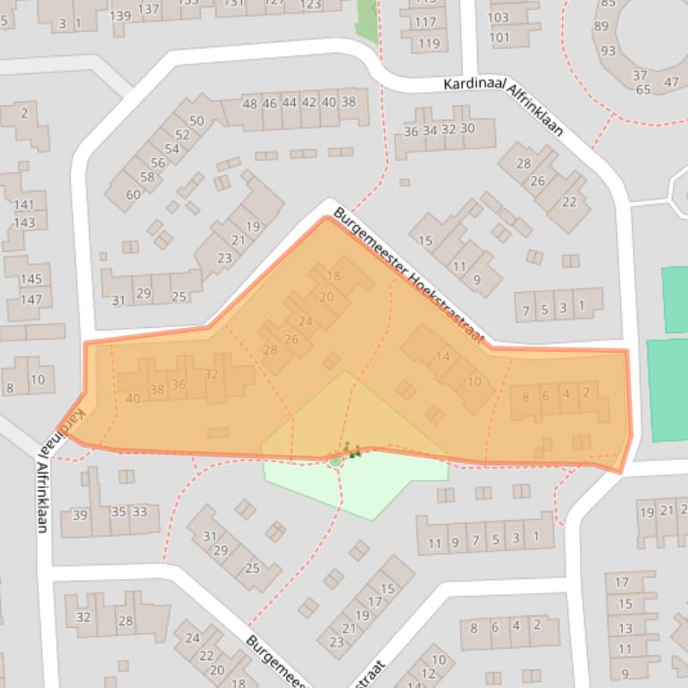 Kaart van postcodegebied 3861DN.