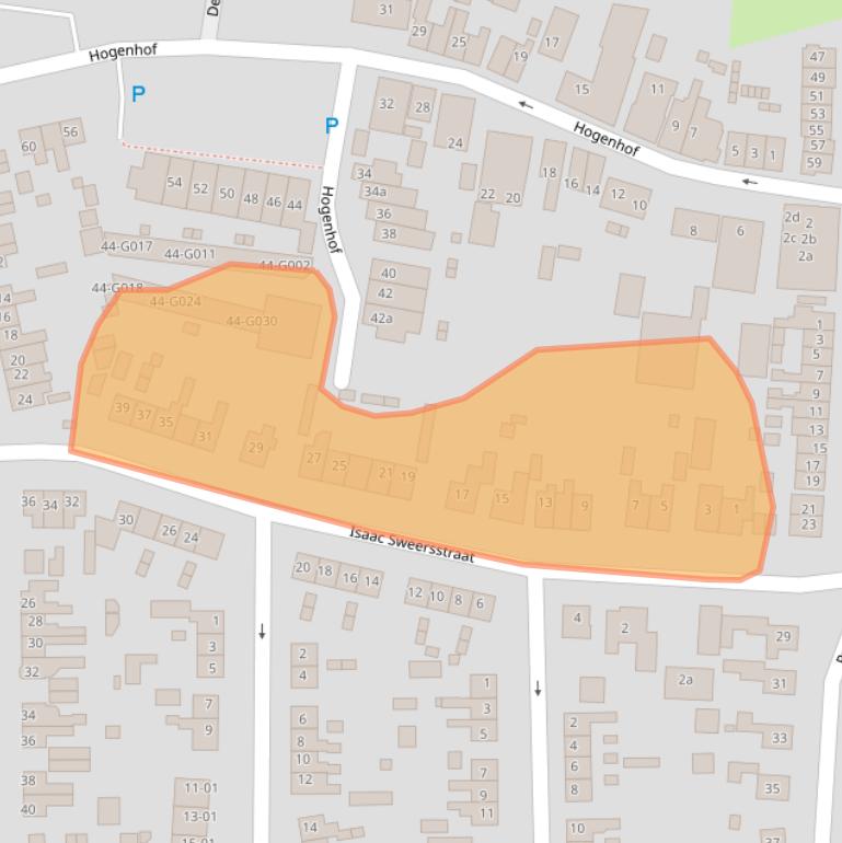 Kaart van postcodegebied 3861EA.