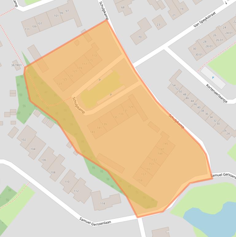 Kaart van postcodegebied 3861EJ.