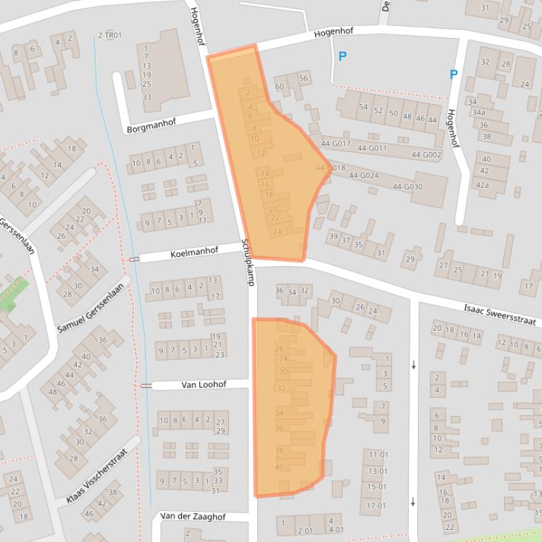 Kaart van postcodegebied 3861EK.