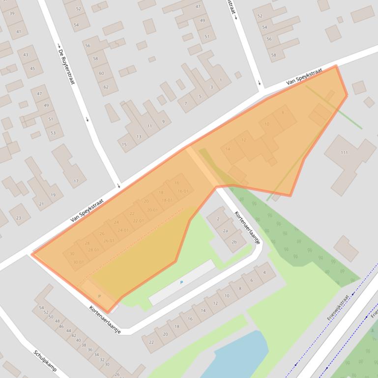 Kaart van postcodegebied 3861ER.