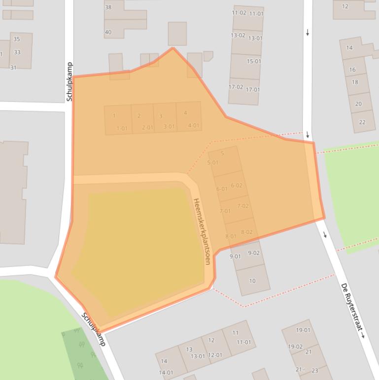 Kaart van postcodegebied 3861ES.