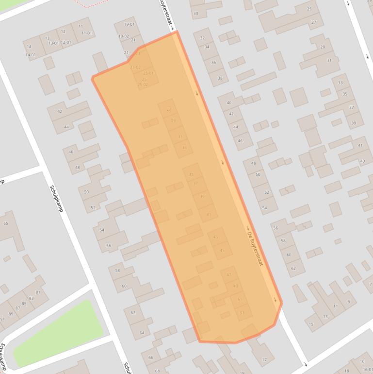 Kaart van postcodegebied 3861EW.