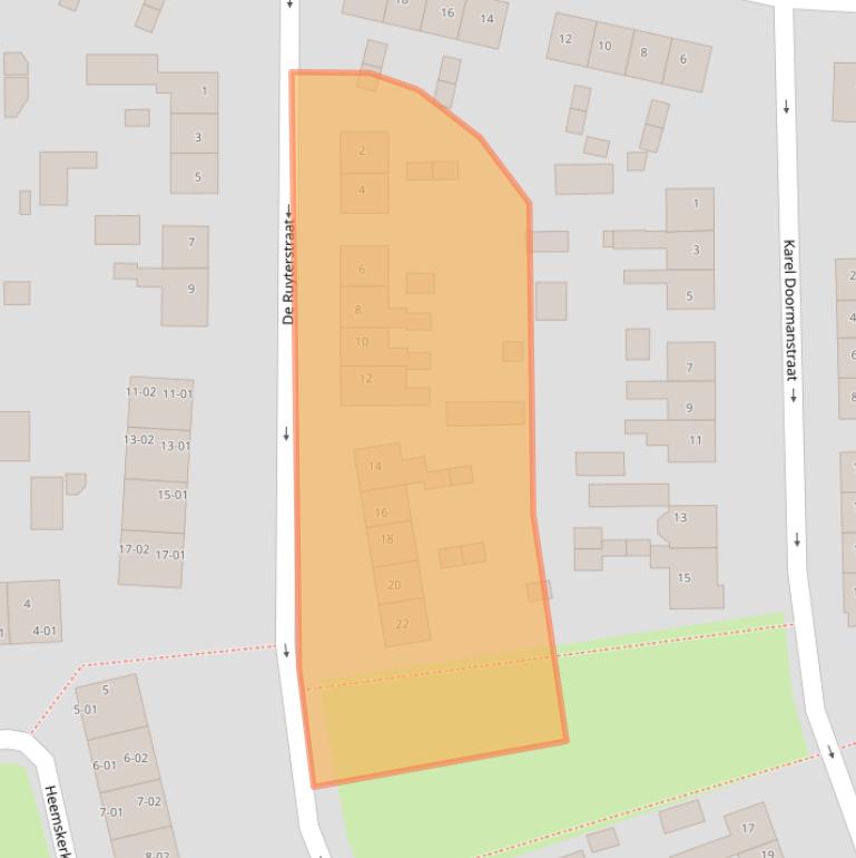 Kaart van postcodegebied 3861EX.