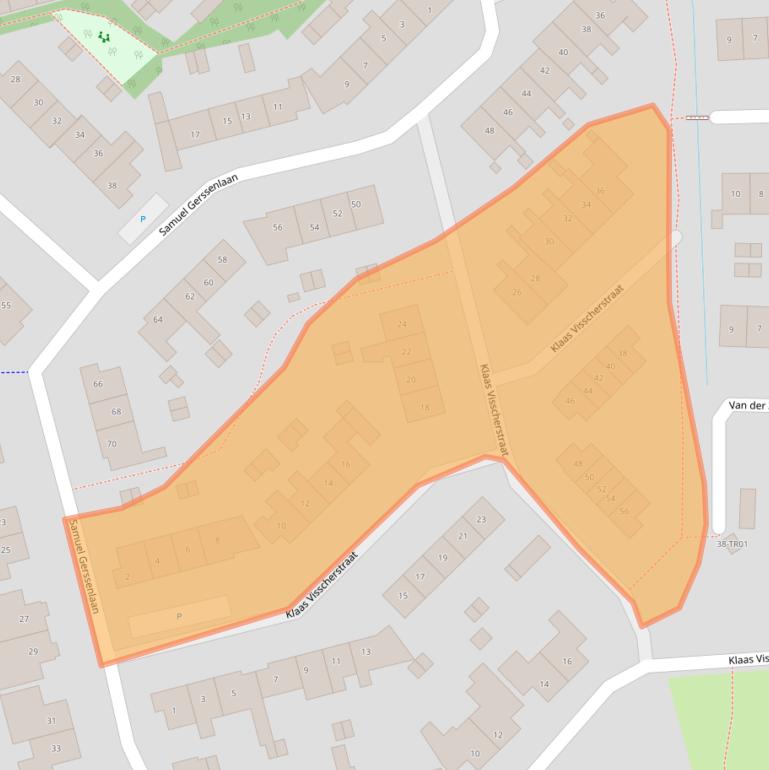 Kaart van postcodegebied 3861HM.